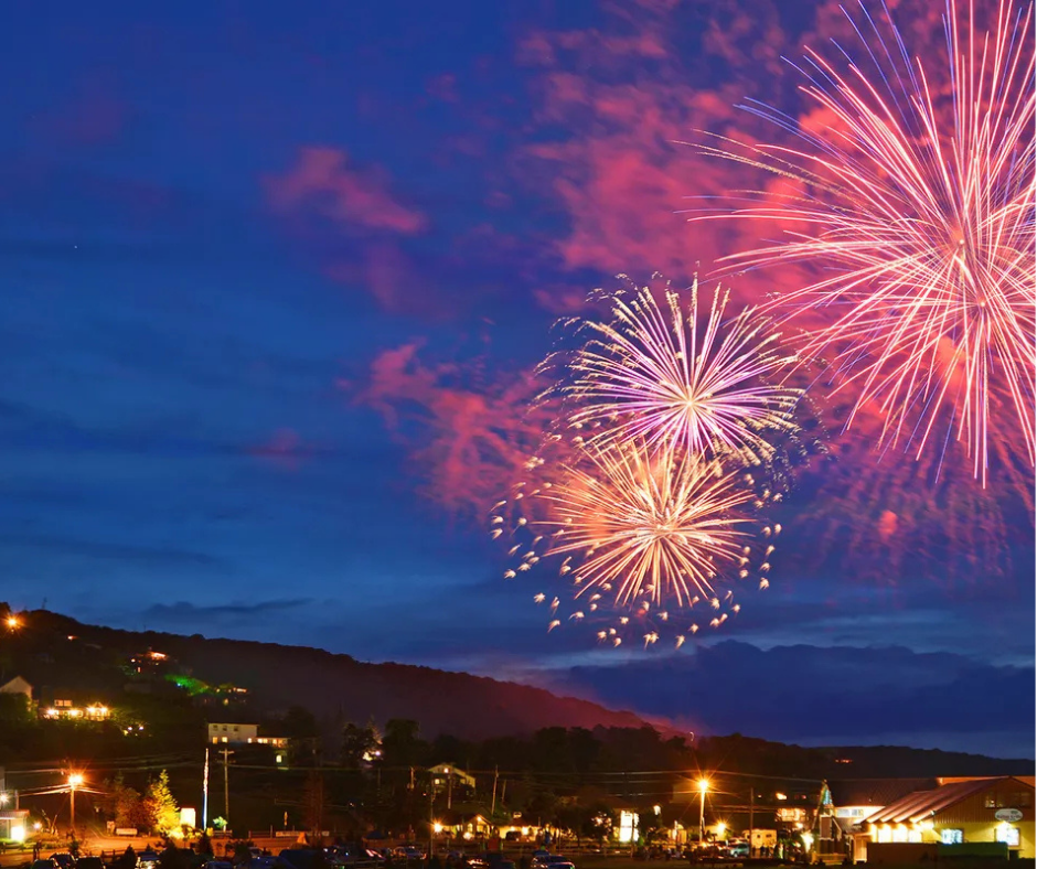Fireworks lightening up the Ashville sky