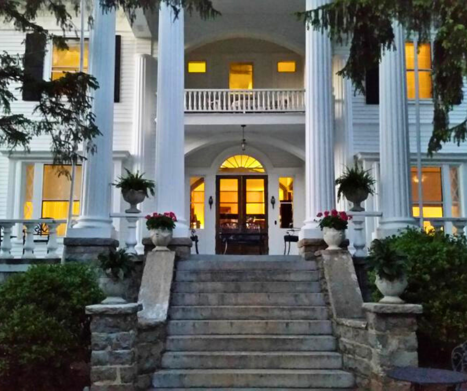 Outside of the extravagant albemarle inn